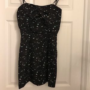 BCBG Short Printed Black Dress